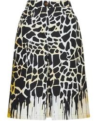 Maliparmi - Giraffe-Print Pleated Skirt - Lyst