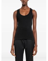McQueen - Top con cuello redondo - Lyst
