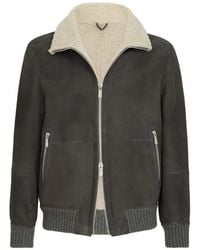 Brunello Cucinelli - Shearling Leather Jacket - Lyst