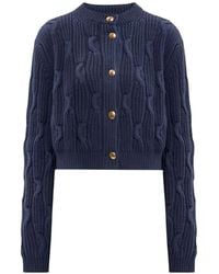 Twinset - Cable-Knit Button-Up Cardigan - Lyst