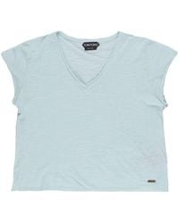 Tom Ford - Semi-doorzichtig Katoenen T-shirt - Lyst