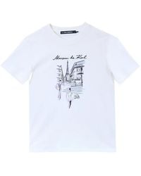 KARL LAGERFELD - Paris Sketch-Print T-Shirt - Lyst