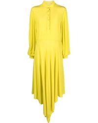 Stella McCartney - Long-sleeved Asymmetric Shirt Dress - Lyst