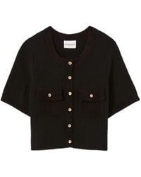 Claudie Pierlot - Ribbed-Knit Button Cardigan - Lyst