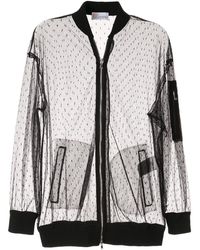RED Valentino Tulle Bomber Jacket - Black
