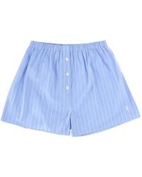 Sporty & Rich - Striped Button Shorts - Lyst
