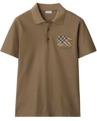 Burberry - Equestrian Knight Geruit Poloshirt - Lyst