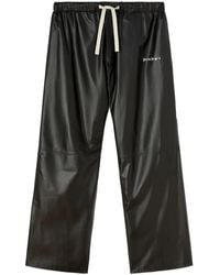 Palm Angels - Logo-Print Leather Track Pants - Lyst