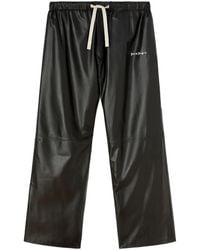 Palm Angels - Logo-Print Leather Track Pants - Lyst
