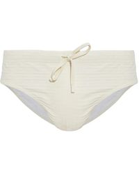 Balmain - Monogram-Pattern Swim Briefs - Lyst