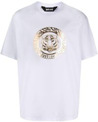 Just Cavalli - T-shirt en coton à logo imprimé - Lyst