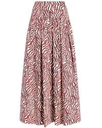 Proenza Schouler - Nessa Maxi-Rok Met Zebraprint - Lyst