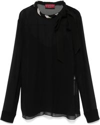 Gucci - ビジュートリム ブラウス - Lyst