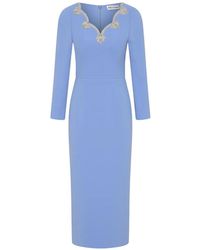 Rebecca Vallance - Harlynn Long Sleeve Midi Dress - Lyst