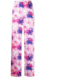MSGM - Broek Met Bloemenprint - Lyst