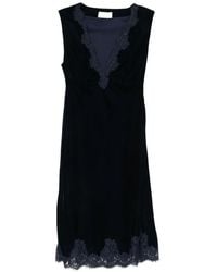 ERMANNO FIRENZE - Robe Mi-Longue À Bords En Dentelle - Lyst
