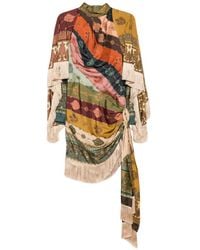 Zimmermann - Valiant Mini-Jurk Met Franje - Lyst