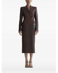 Mugler - Leather Hourglass Coat - Lyst