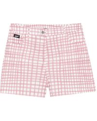Pence - Luna Vichy-Pattern Shorts - Lyst