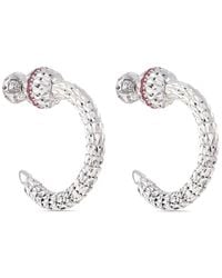 Officina Bernardi - 18Kt Ophidia Ruby Hoop Earrings - Lyst