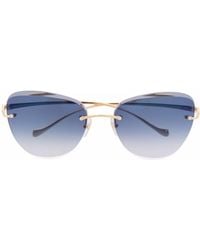 Cartier Rahmenlose Cat-Eye-Sonnenbrille - Mettallic