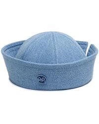 Ruslan Baginskiy - Rb Logo-Embroidered Denim Sailor Hat - Lyst