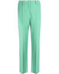 Emporio Armani - Straight-Leg Crepe Trousers - Lyst