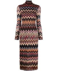 Missoni - Zigzag Wool-blend Midi Dress - Lyst