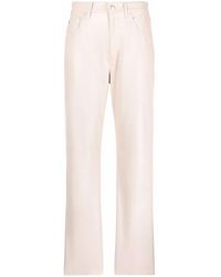 Nanushka - Pantalones rectos de piel artificial - Lyst