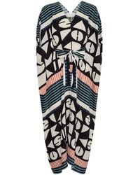 Henrik Vibskov - Cherry Plisse Geometric-Pattern Maxi Dress - Lyst