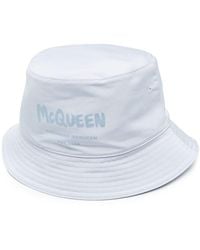 Alexander McQueen - Sombrero de pescador con logo estampado - Lyst