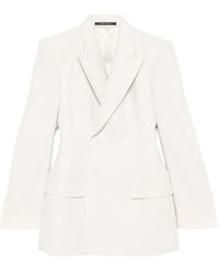 Balenciaga - Double-Breasted Hourglass Blazer - Lyst