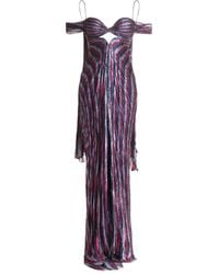 Maria Lucia Hohan - Sidonie Pleated Lace-Up Gown - Lyst