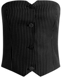 Alice + Olivia - Haut Kelcey Bustier À Fines Rayures - Lyst