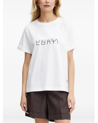 Liviana Conti - T-Shirt Con Logo Ricamato - Lyst