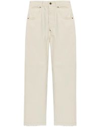 Maison Margiela - Ecru Frayed Jeans - Lyst