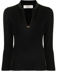 Bally Open Neck Sweater - Black