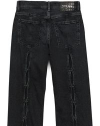 Purple Brand Buckshot Detail High Waist Side Cutout Wide Leg