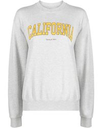Sporty & Rich - California-print Crew-neck Sweatshirt - Lyst