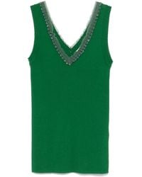 P.A.R.O.S.H. - Bead-Embellished Tank Top - Lyst