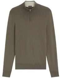 BOSS - Zip-Up High-Neck Sweatshirt - Lyst