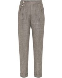 Brunello Cucinelli - Pantaloni Con Motivo Principe Di Galles - Lyst