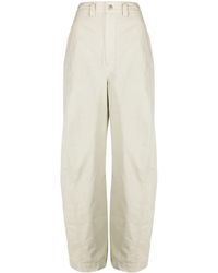 Lemaire - Pantalon en coton à coupe droite - Lyst