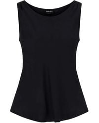 Giorgio Armani - Draped Sleeveless Top Blouse - Lyst