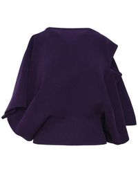 CFCL - Pottery Crease Off-Shoulder Blouse Met Geribbelde Zoom - Lyst