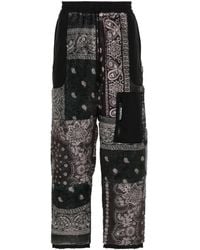 Neighborhood - Bandana-print Fleece Track Pants - Men's - Polyester - Lyst