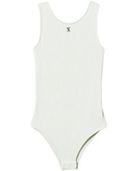 Twinset - X Myfo Gerippter Body Mit Logo-Schild - Lyst