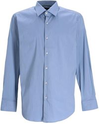 BOSS - Button-up Cotton-blend Shirt - Lyst