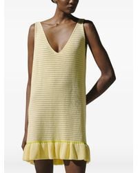 Baobab - Muse Ruffled-Hem V-Neck Mini Dress - Lyst