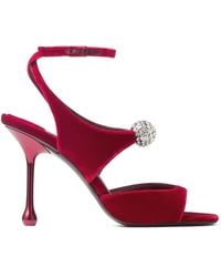 Jimmy Choo - Orb 95 Velvet Sandal - Lyst
